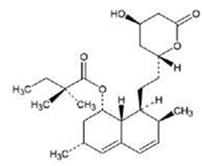Simvastatin Chemical Structure - simvastatin str