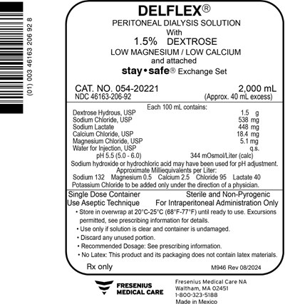 Principal Display Panel – 1.5% Dextrose 2000 mL Bag Label - del06 0000 17