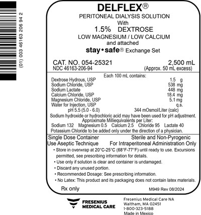 Principal Display Panel – 1.5% Dextrose 2500 mL Bag Label - del06 0000 18