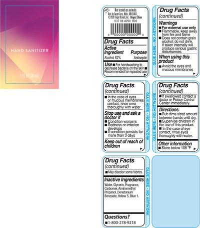 BlueHndSntzr.jpg Package Label Blue - BlueHndSntzr