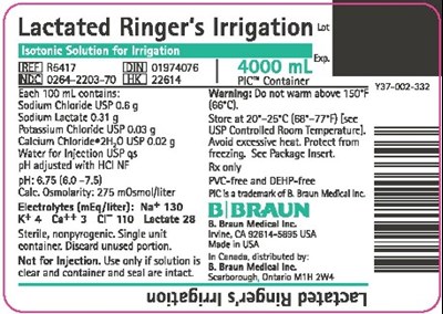 Principal Display Panel - 4000 mL Label - lactated ringers in pic 5