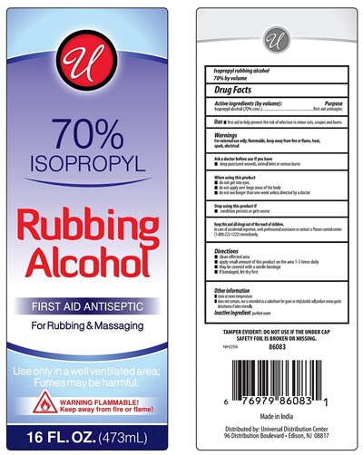 Label (Isopropyl Rubbing Alcohol 70)