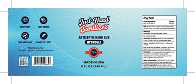 8oz Label (V2 Jhs Hydrogel 8oz)
