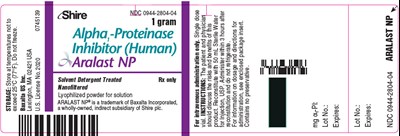 PRINCIPAL DISPLAY PANEL - 1 gram Vial Label - aralast 08