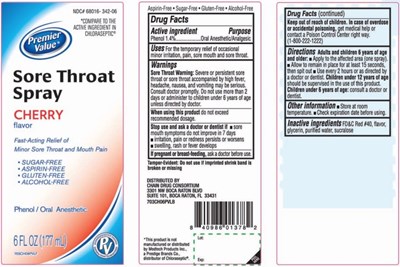 Premier Value Sore Throat Spray Cherry - 703CH06PVLFLB ol