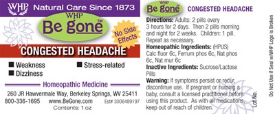 image of label - BG CongestedHeadache label