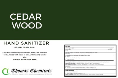 Gallon Label - Cedarwood