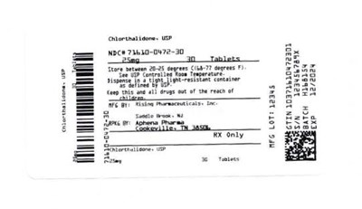 Bottle Label 25 mg (71610 0472 30)