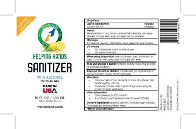 Helping Hands Sanitizer Label Image (Hh Sanitizer Label V2.7)
