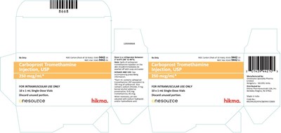Carton Label (Carboprost Tromethamine Injection Usp 3)