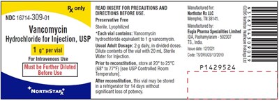 vancomycin-fig3.jpg PACKAGE LABEL-PRINCIPAL DISPLAY PANEL - 1 g per vial - Container Label - vancomycin fig3