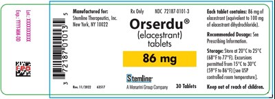 elacestrant-03.jpg Orserdu Bottle Label - 86mg - elacestrant 03