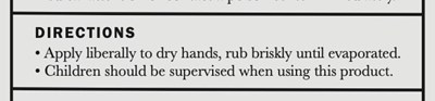 When Using (Directions)