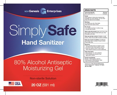 Hand Sanitizer 20 Oz Label