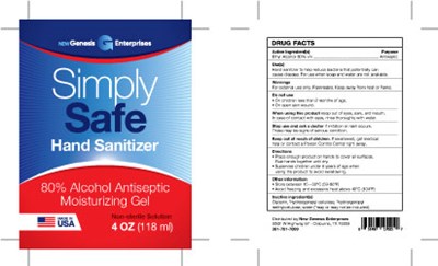 SimplySafeSanitizerGel4oz.jpg 118 ml label - SimplySafeSanitizerGel4oz