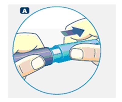 A (Pull off the pen cap.)
