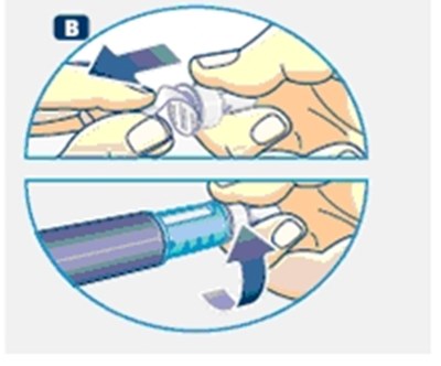 B (Take a new disposable needle.)