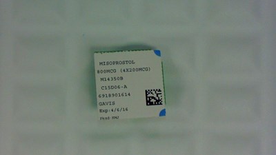 Misoprostol 800mcg (4x200mcg) UD pack label - 6918901614