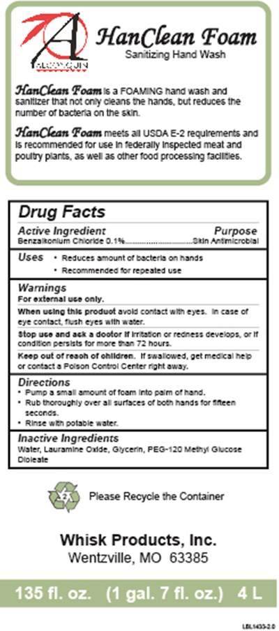 4 L Kwik-klick Cartridge Label (Hancleanfoam M)