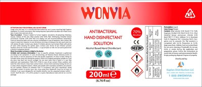 Package Label: Principal Display Label (Wonvia200mlsolution(1))