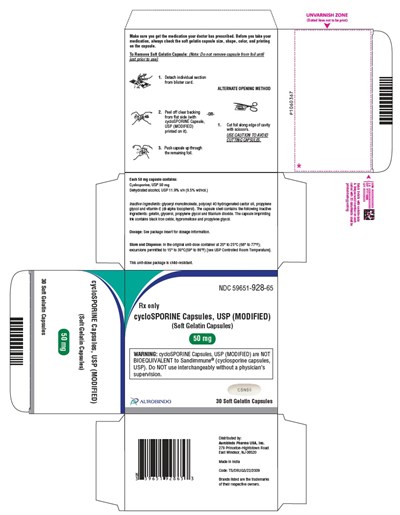 Package Label.principal Display Panel- 50 mg (30's Blister Carton Pack) (Cyclosporine Fig3)