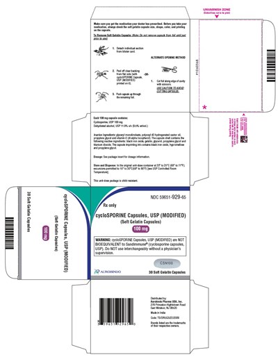 Package Label.principal Display Panel- 100 mg (30's Blister Carton Pack) (Cyclosporine Fig4)