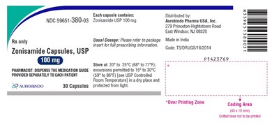 zonisamide-fig4.jpg PACKAGE LABEL PRINCIPAL DISPLAY PANEL - 100 mg (30 Tablet Bottle) - zonisamide fig4