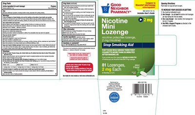 Nicotine Polacrilex 2 mg - nicotine 2 mg mint mini lozenge pld miami 1