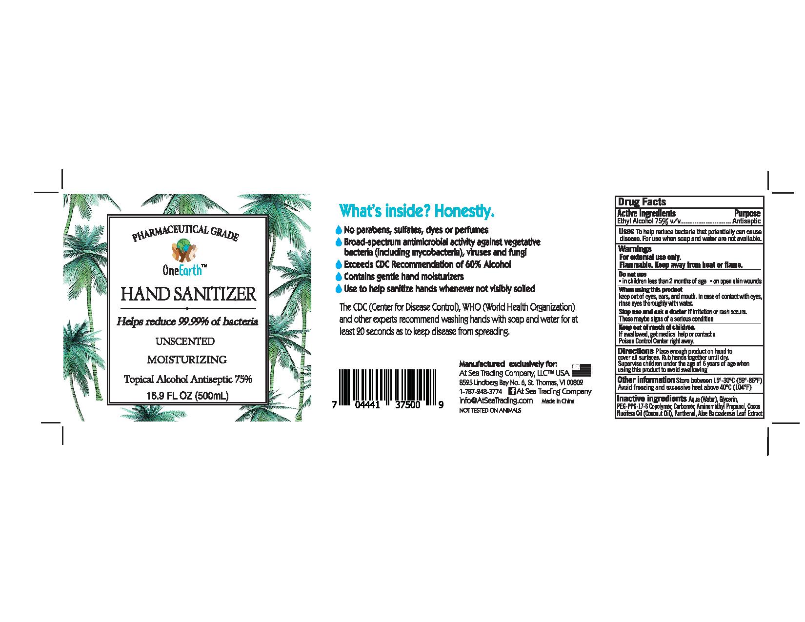 One Earth Hand Sanitizer- Images NDC79749-001