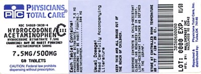 Principal Display Panel (7.5 mg/500 mg bottle)
