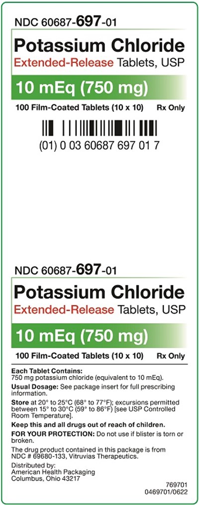 10 mEq (750 mg) Potassium Chloride Extended-Release Tablets Carton - Carton