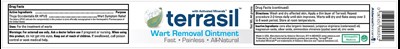 Jar Label - Terrasil Wart Homeo Removal Reg Label 44g 022814