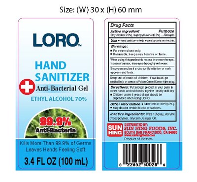 100ml (Loro Hand Sanitizer Gel 3.4 Fl Oz)