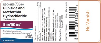 image description - glipizide metformin 5mg 500mg label