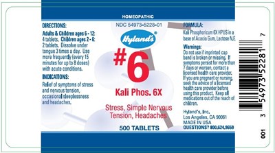 Label (Kali Phos 6x 500 Tablets)