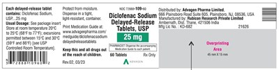 diclofenac-sodium-dr-tablets-usp-25mg-60s.jpg Diclofenac Sodium DR Tablets 25mg - NDC 72888-109-60 - 60 Tablets Label - diclofenac sodium dr tablets usp 25mg 60s