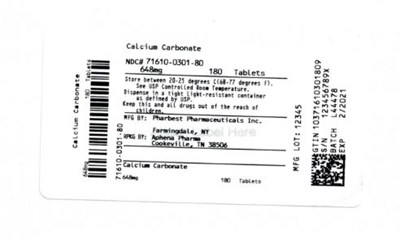 Bottle Label 648 mg (71610 0301 80)