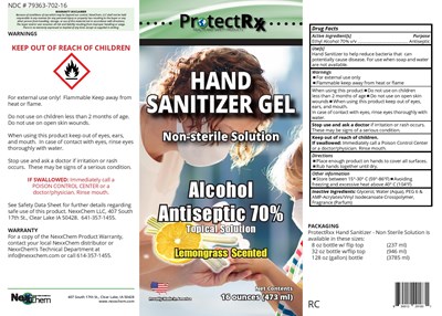 Protectrxx Lbl Gel Lemongrass Handsanitizer 16oz V1 F Page 001