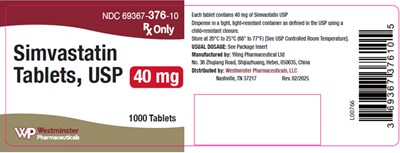 PRINCIPAL DISPLAY PANEL - 40 mg Tablet Bottle Label - simvastatin 04