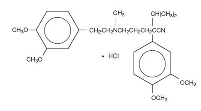 Verapamil Hydrochloride Structural Formula (Verapamil HCl Capsules Sustained Release 1)