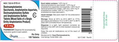 amphetamines-02-v00.jpg Container Label 7.5 mg - amphetamines 02 v00