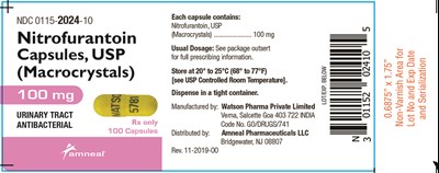 100 mg Goa label - nitrofurantoin capsules usp macrocrystals goa 3