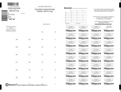 Principal Display Panel (Clonidine Tabs 0 3 mg 2574 5)