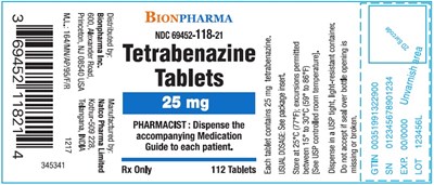 25 mg Container Label (Tetraimage002v1)