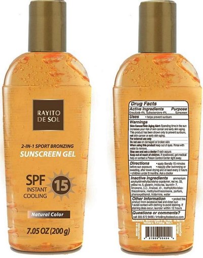 Oval Bottle Label (Rayito De Sol Spf15 Naturaloval Gel 01)