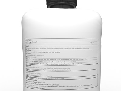 Freedom American 2 Oz Hand Sanitizer Bottle Back Label (2ozhandsanitizerbottle Backlabel)