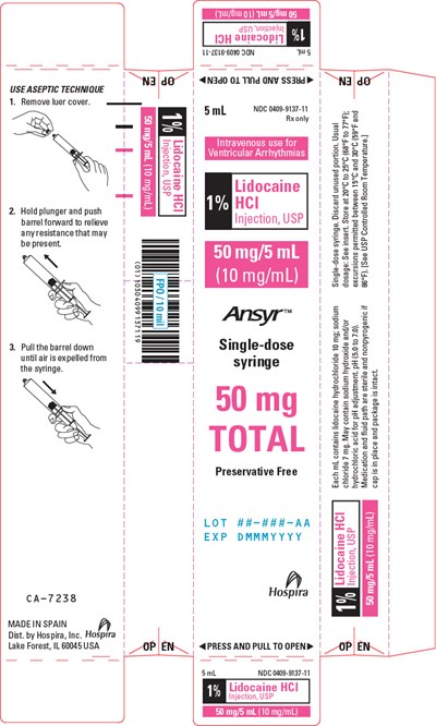 PRINCIPAL DISPLAY PANEL - 10 mg/mL Syringe Carton - lidocaine hydrochloride 10