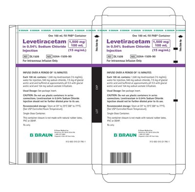 DL1509 Folding Carton - levetiracetam in sodium chloride injection 15