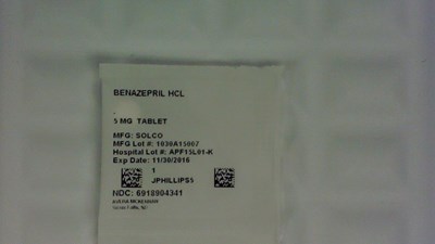 Benazepril HCl Tablets Usp 5 mg (6918904341)