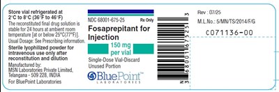 Vial Label- Fosaprepitant For Injection 150mg Per Vial (Fosaprepitant Vial Label)